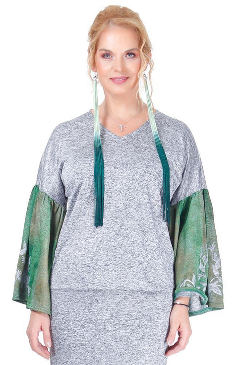 Bluza jerse gri  Liza Panait Liza Panait Online Boutique